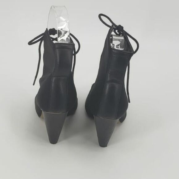 BCBGENERATION womens 7 Alicia black lace up open toe ankle booties - Picture 3 of 9